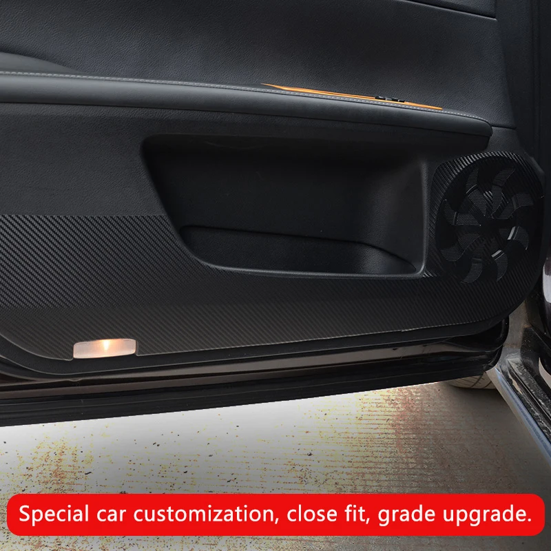 QHCP Araba Kapı anti-kick Çıkartmalar Karbon fiber film Anti kick Korumak Lexus ES200 18-22 RX300 450H 16-20 NX200 15-20 UX 19-20