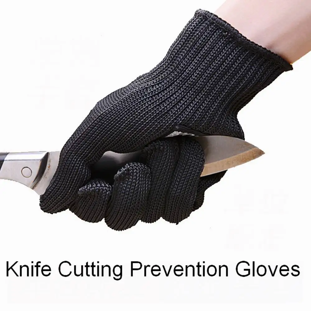 Seviye 5 bıçak kesme önleme eldivenlerini güçlendirin 130g aşınmaya dayanıklı eldivenler %46 paslanmaz çelik iplik %44 özel polyester