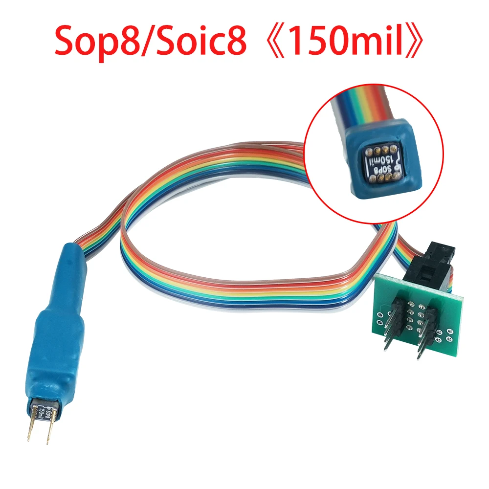SOIC8 SOP8 Testi Klip Prob Hattı EEPROM 93CXX/25CXX / 24CXX devre programlama USB Programcı TL866 RT809F RT809H CH341A