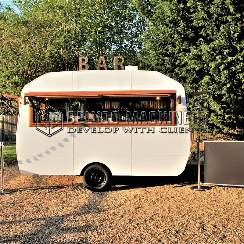 Sokak dondurma arabası Mobil Mutfak Restoran Ce Onaylı gıda kamyon Gıda Römork Tam Mutfak Ekipmanları