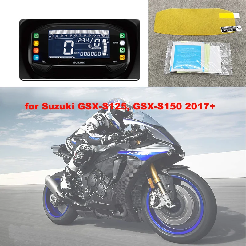 Suzukı için GSX-S125 / 150 2017+ Motosiklet Blu-ray gösterge paneli ekran koruyucu Film için GSXS125 GSXS150 GSXS 2017 18 19