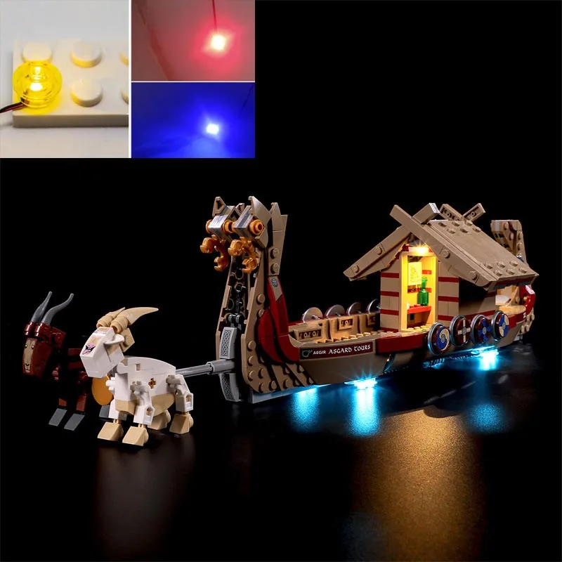 USB ışık kiti LEGO 76208 keçi botu yapı taşları tuğla-Lego modeli dahil değildir