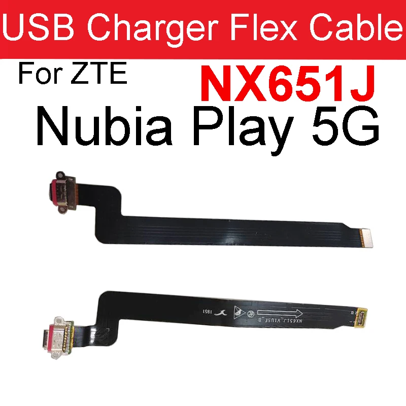 USB şarj aleti Jack kurulu Flex Kablo ZTE Nubia Oyun 5G NX651J şarj portu Fiş Kurulu Flex Kablo Yedek Parçaları