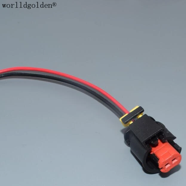 Worldgolden 2Pin su geçirmez sensör fişleri otomatik kam içine egzoz solenoid valfı kablo demeti konnektörü 284556-1