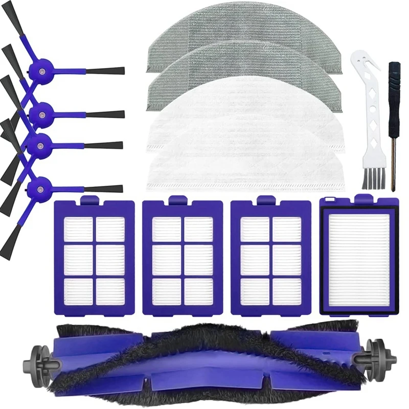 Yedek Parça Rulo Fırça Yan Fırça HEPA Filtre İçin Uyumlu Eufy Robovac X8 robotlu süpürge Aksesuarları