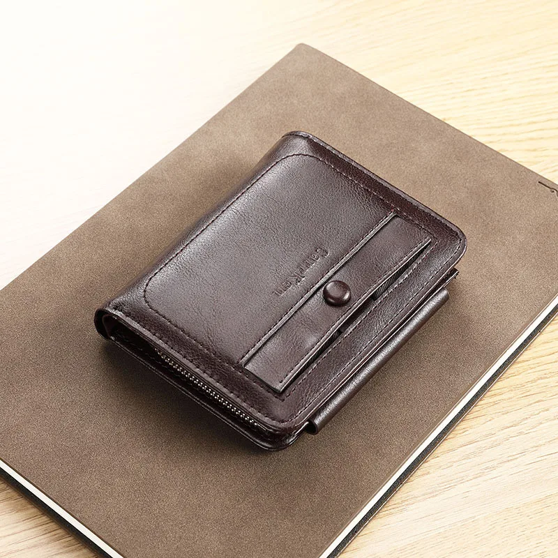 Yeni Cüzdan Retro erkek Avrupa ve Amerikan Moda Üç Katlı kart çantası Çoklu Kart Cüzdan