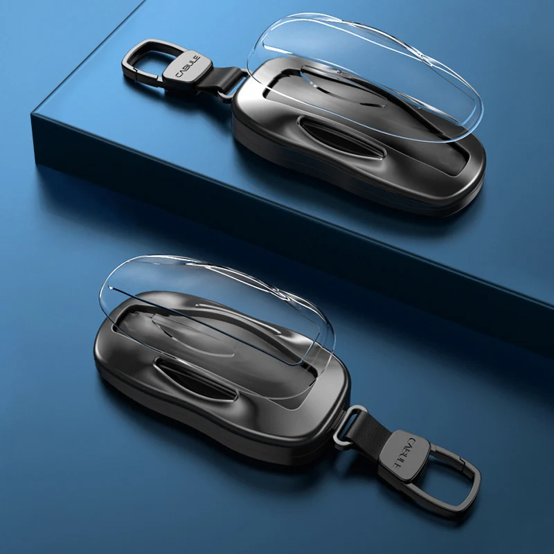 Yüksek son toka 1 Adet Araba Anahtarı Durum Kapak Kemer ile Anahtar Kabuk saklama çantası Koruyucu Tesla Modeli 3 Model Y