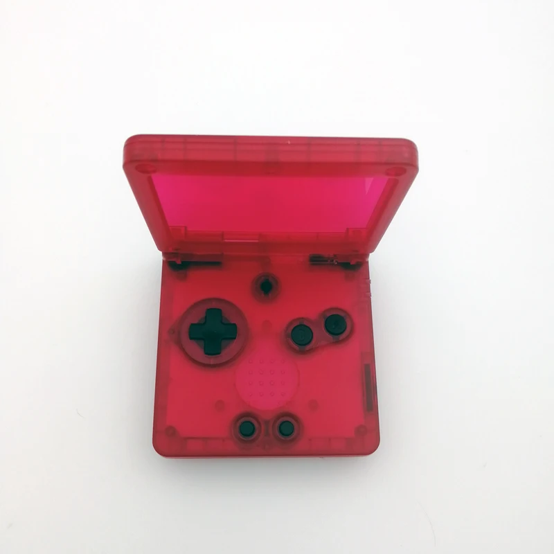 Şeffaf Şeffaf Kırmızı Değiştirme Nintendo GameBoy Advance SP İçin Kabuk GBA SP konsolu İçin koruyucu muhafaza Kılıf Kapak