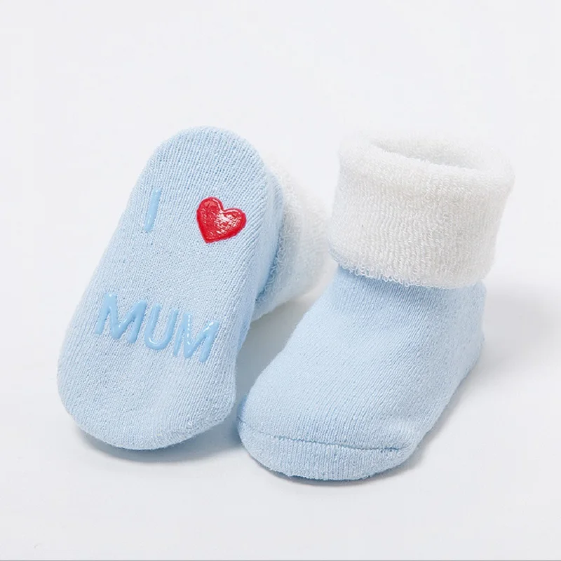 0-6 Ay Karikatür Çorap Bebek Kız Bebek Erkek Toddler Yenidoğan Bebek Anti Kayma Kat Çorap Kauçuk Tabanlar