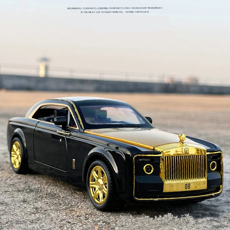 1: 24 Rolls-Royce Sweptail Lüks Araba Alaşım Araba Modeli Diecasts ve Oyuncak Araçlar Metal Oyuncak Araba Modeli Koleksiyonu Simülasyon Çocuklar Hediye