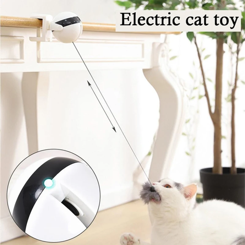1 adet Elektrikli Otomatik Kaldırma Hareket Kedi Oyuncak İnteraktif Bulmaca Akıllı Pet Kedi Teaser Topu evcil hayvan malzemeleri Kaldırma Oyuncaklar