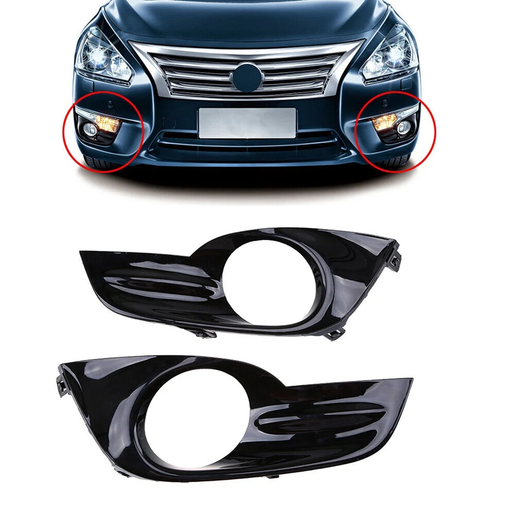 1 Çift Araba Ön Tampon Sis aydınlatma koruması Çerçeve Izgara Delikli Nissan Altima / Teana L33 2012-2015