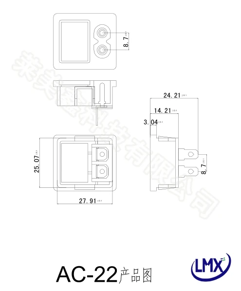 10 adet / grup 250 V 10A IEC 320 C14 2 Pins AC Güç Tipi kare Giriş Soketi Vida Anahtarı Tutucu ücretsiz kargo
