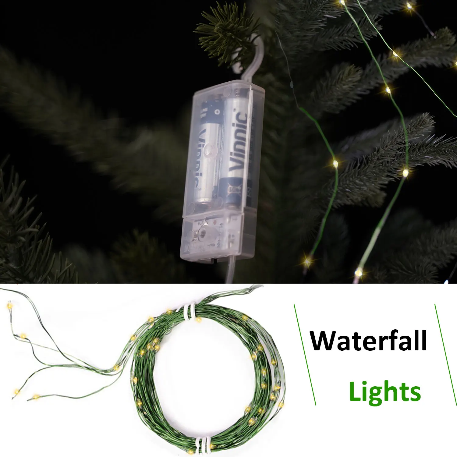 100 LED yeşil kablo peri ışıkları 5 tellerinin dize ışıkları noel ışıkları bahçe ev tatil parti düğün dekorasyon malzemeleri