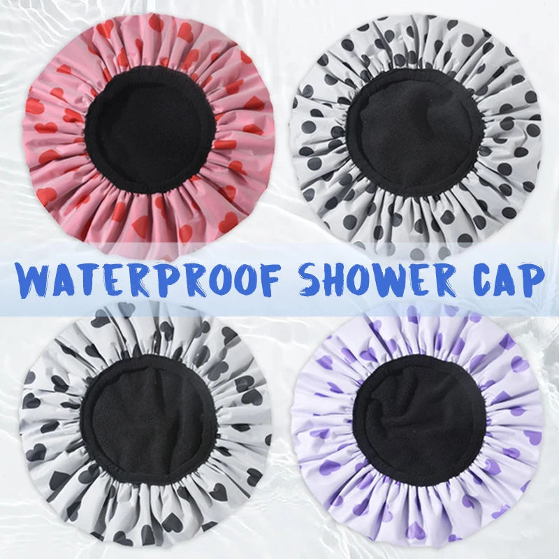 3-in-1 Saç Şapka Üç Katmanlı Yeniden Kullanılabilir Su Geçirmez duş boneleri Büyük saç bonesi Uyku Banyo Mutfak Seyahat Sıcak Satış