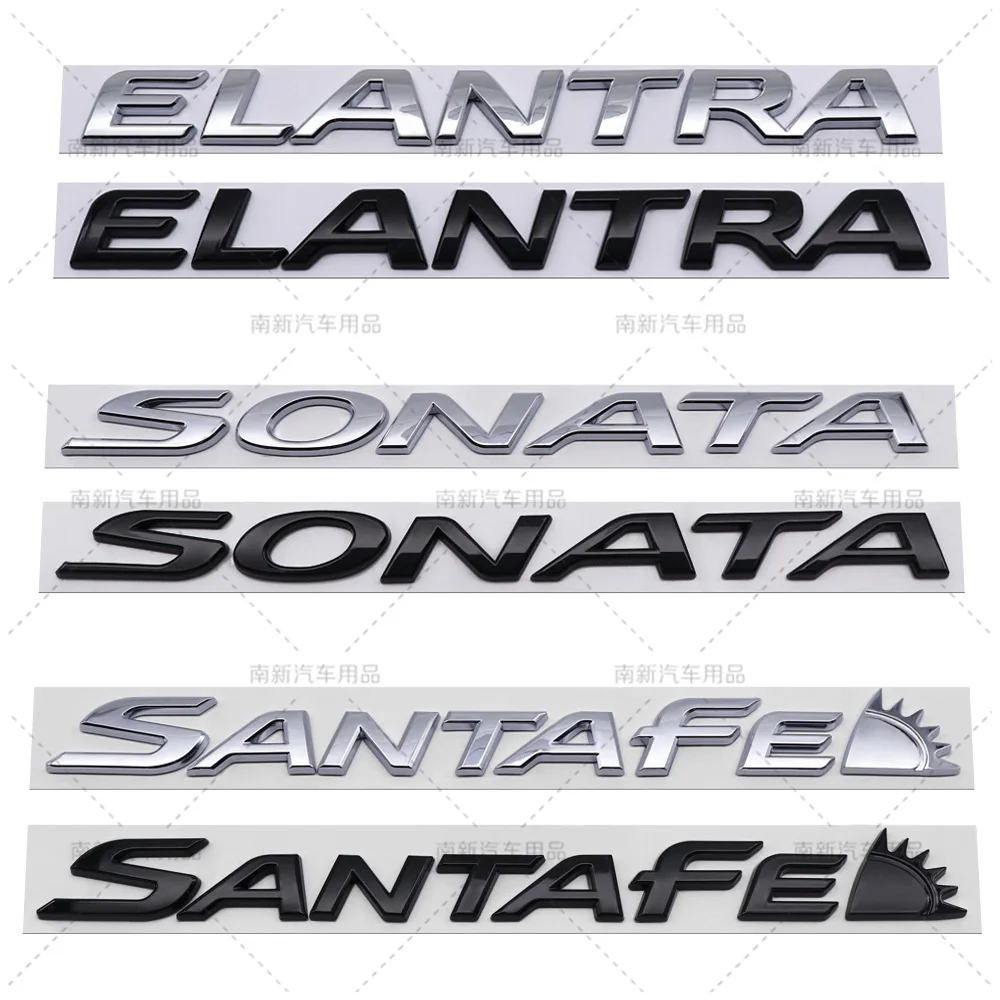 3D Araba Sticker Elantra Santafe Sonata Arka İşareti Amblem Rozeti Araba Vücut Çamurluk Arka Bagaj Versiyonu Modifikasyon Aksesuarları Abs Yeni