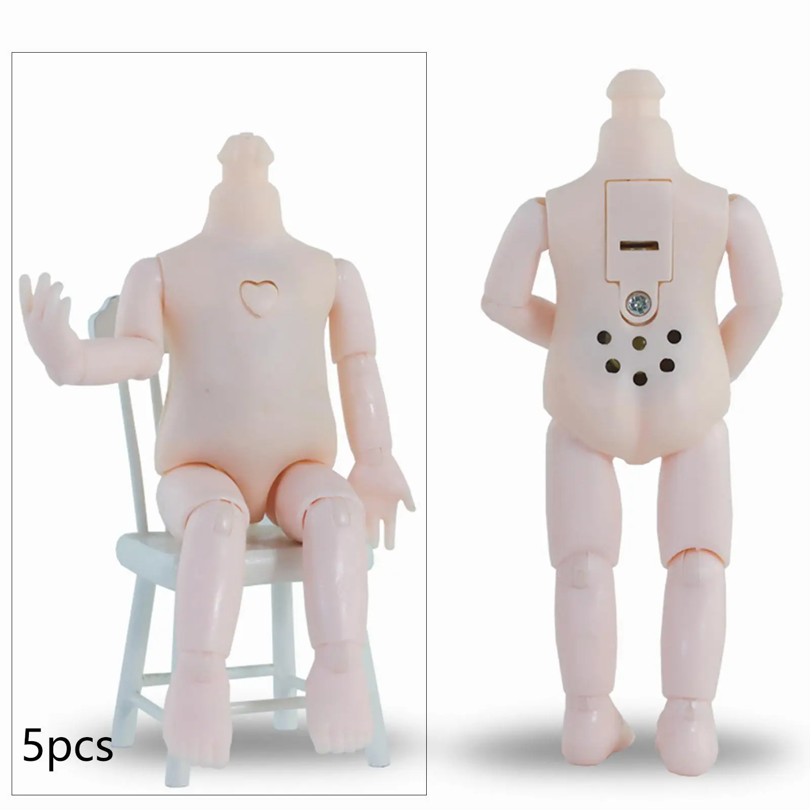 5 Adet Bebek Çıplak Vücut 6.3 inç 13 Eklemler Hareketli DIY Yapma Aksesuarları Esnek Premium Malzeme