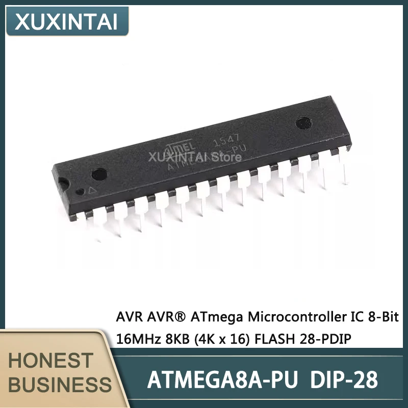 5 Adet / grup Yeni ATMEGA8A-PU ATMEGA8A DIP-28 AVR AVR® ATmega Mikrodenetleyici IC 8-Bit 16 MHz 8KB (4 K x 16) FLAŞ