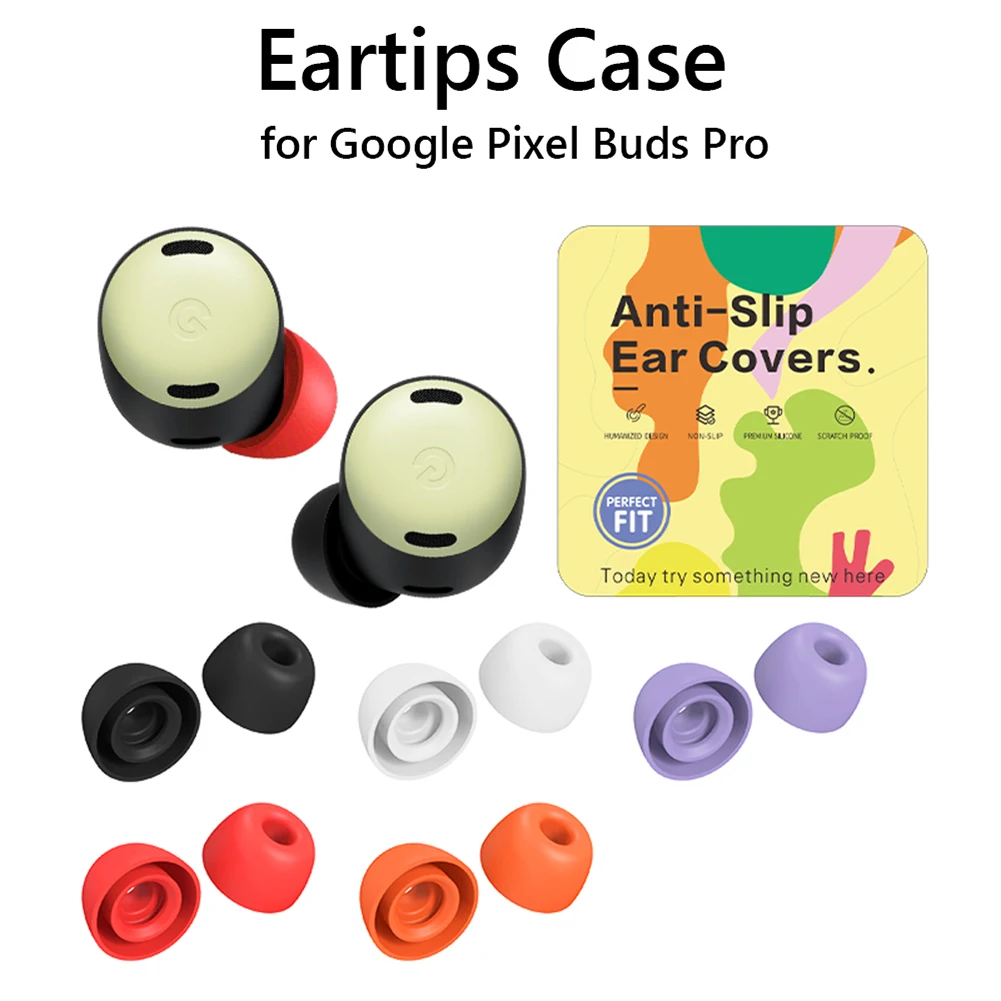 5 Pairs Anti Kayma Silikon Kulaklık Kulak İpuçları Kulaklık Kılıfı Kol Rahat Koruyucu Yedek Google Pixel için Tomurcukları Pro