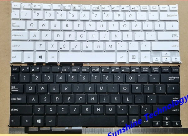 ABD yeni laptop klavye için Asus X201 X201E S200 S200E x202e AEXCBU00010 MP-12K13US-9203W İngilizce düzeni beyaz / siyah