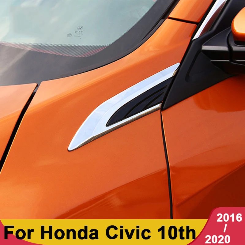ABS karbon fiber yaprak bıçak bıçak gövdesi yaprak paneli kişiselleştirilmiş yama Honda Civic 10th 2016 2017-2019 2020 Araba Aksesuarları