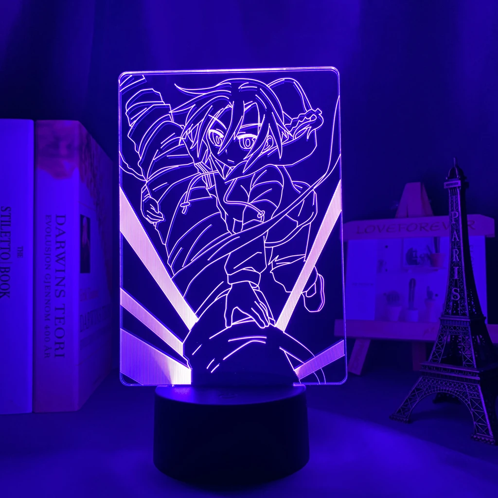 Anime Shakugan Hiçbir Shana Led Gece Lambası yatak odası dekoru ışık Doğum Günü Hediyesi Manga Shakugan Hiçbir Shana 3d Masa Lambası Akrilik