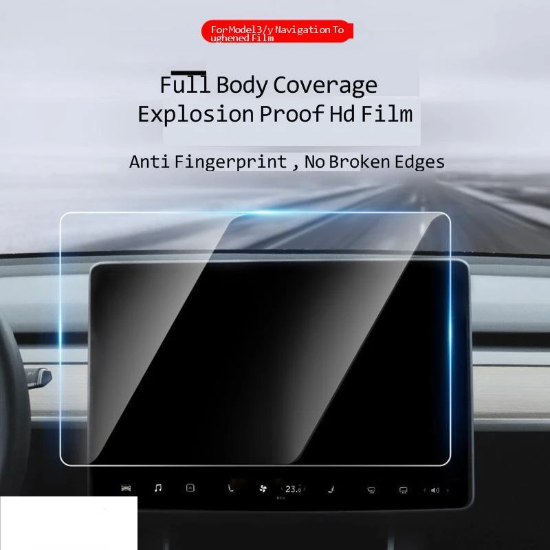 Araba Ekran Temperli Cam Koruyucu Film Tesla Modeli 3 / X Aksesuarları Navigator Dokunmatik Ekran HD Film Araba Aksesuarları