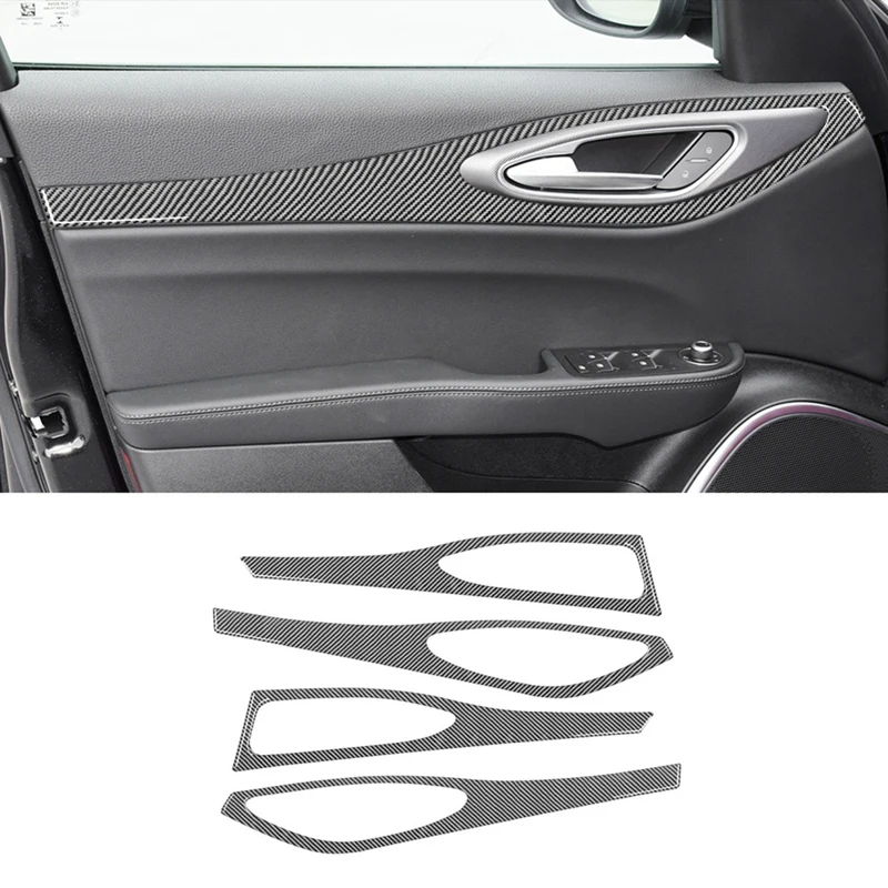 Araba Kapı Paneli Trim Dekor Şeritler Sticker İç Alfa Romeo Giulia 2015-2023 İçin