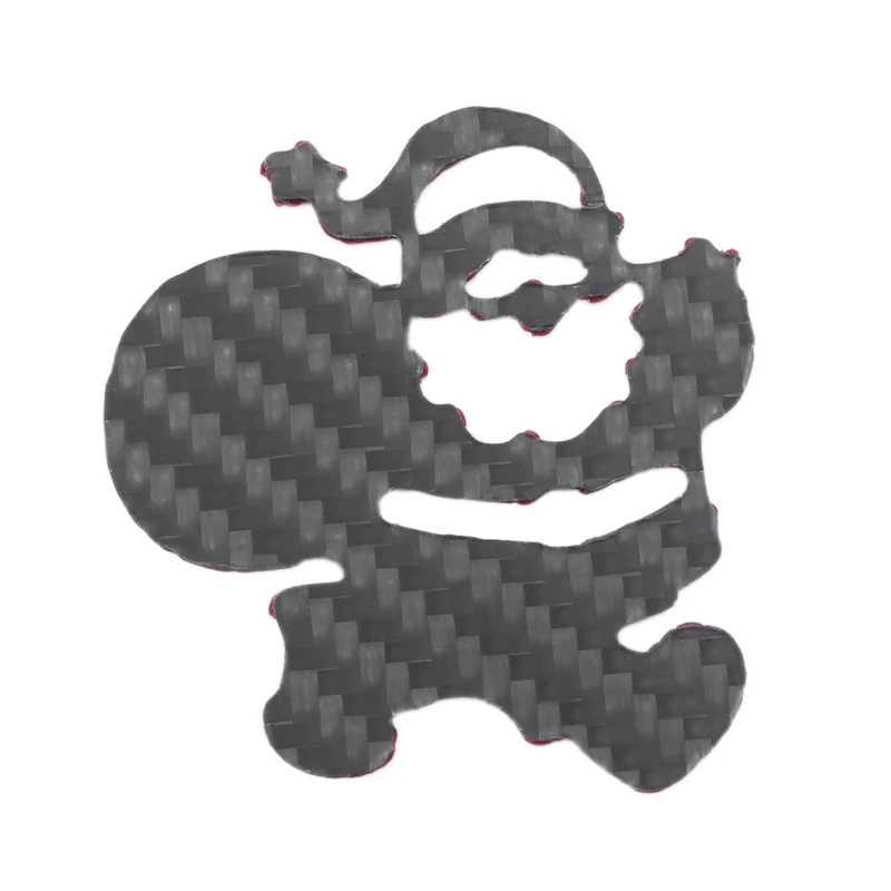 Araba Motosiklet için Noel Dekorasyon Çizilmez Karbon Fiber Sticker Noel Baba Sticker