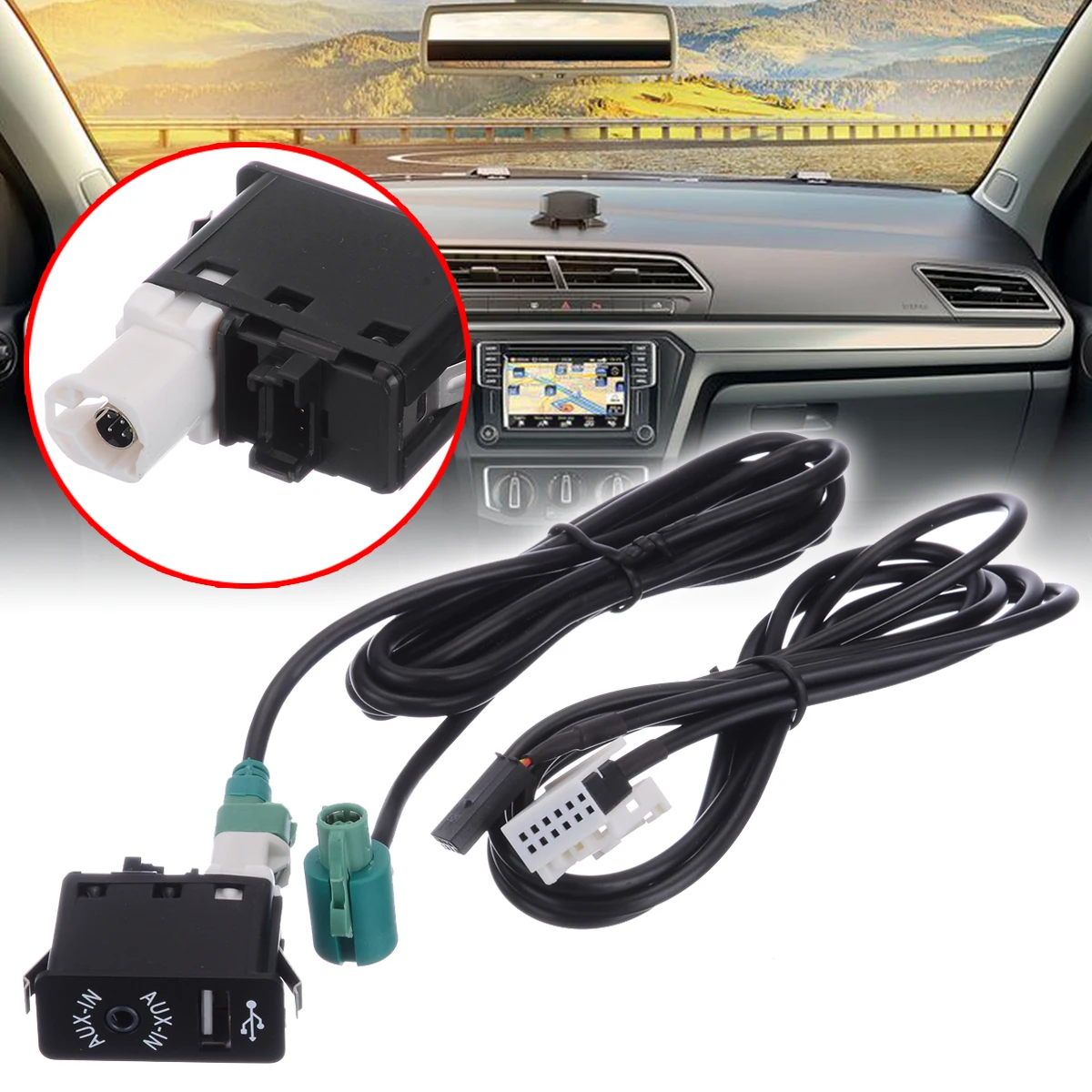 Araba Styling Ses Kablosu AUX USB Soket Anahtarı Kablosu araç elektroniği Aksesuarları BMW E60 E61 E63 E64 E87 E90 E70 F25