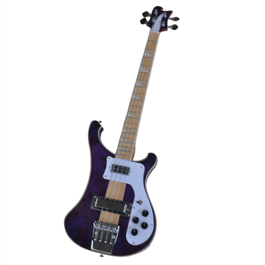 Boyun-thru-vücut Mor 4 Strings Elektrik Bas Gitar Vücut Bağlama ile, Teklif Özelleştirmek