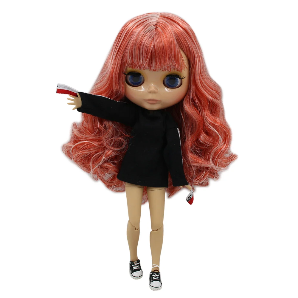 BUZLU DBS Blyth doll 1/6 30cm bjd tan cilt çıplak ortak vücut Kızıl saç. hayır.Model numarası.: BL1045 / 340