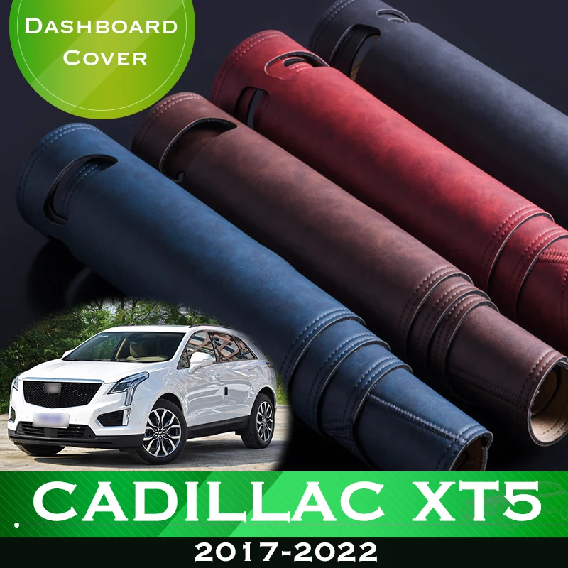Cadillac için XT5 2017-2022 Kaymaz Araba Dashboard Önlemek ışıklı çerçeve Enstrüman Platformu masası kapağı Dash Mat Aksesuarları 2021
