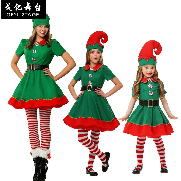 Cosplay Noel Peri Kostüm sahne parti performans kostüm ebeveyn-çocuk Noel Peri Kostüm