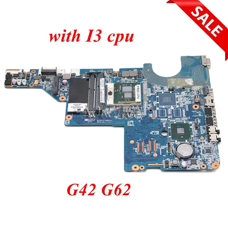 DA0AX1MB6F0 DA0AX1MB6H1 595184-001 Laptop Anakart için HP Pavilion G42 CQ62 CQ42 G62 Serisi s989 HM55 Anakart Ücretsiz ı3 CPU