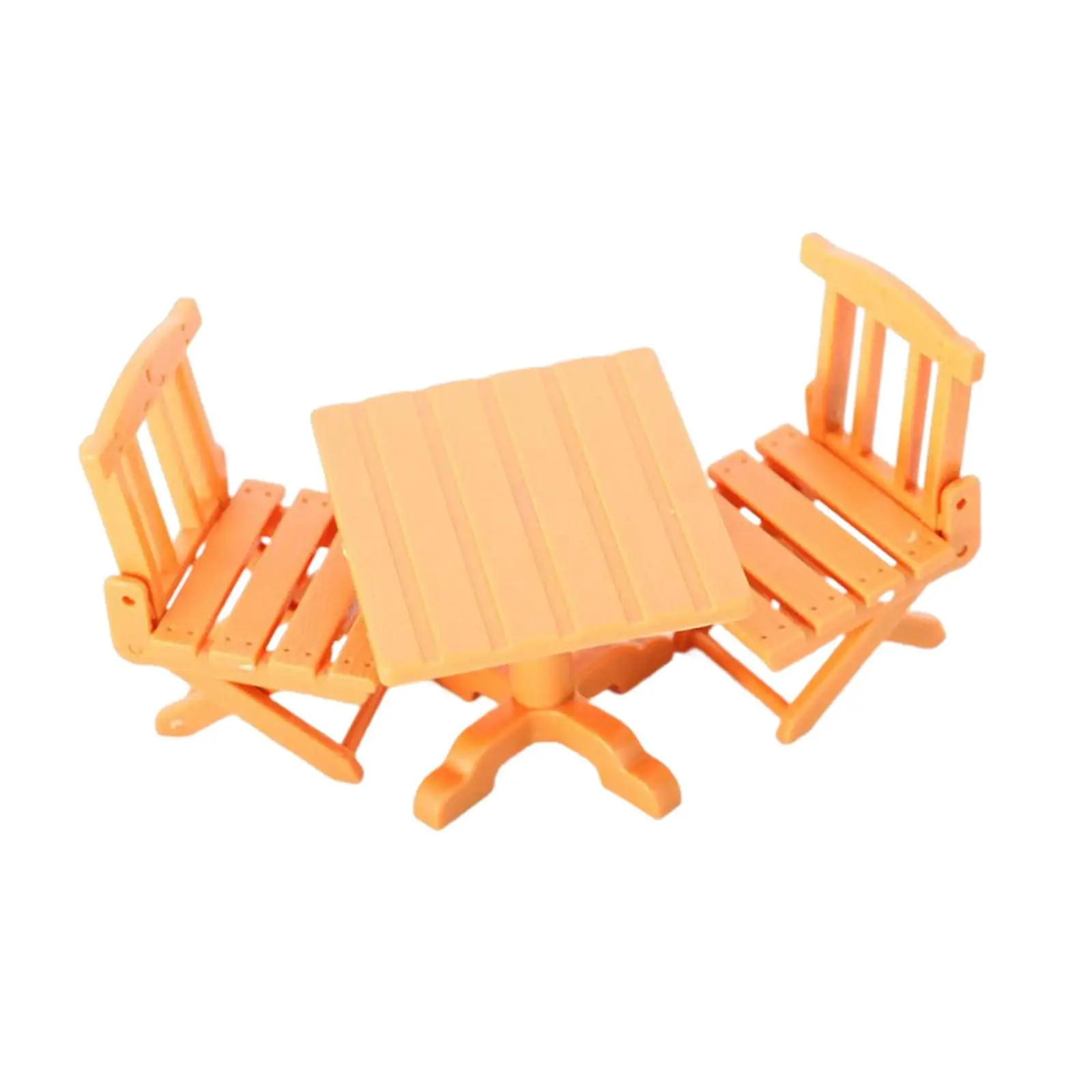 Dollhouse Masa Sandalyeler El Yapımı Modeli Bebek Evi Mobilya Oturma Odası için