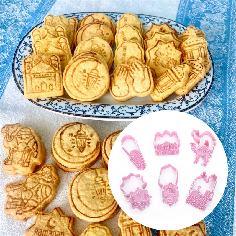 Eid Mubarak Bisküvi Kalıp Ramazan kurabiye kesici Seti 2023 Müslüman İslam Festivali Parti DIY Malzemeleri Ramazan Kareem Ev Dekor