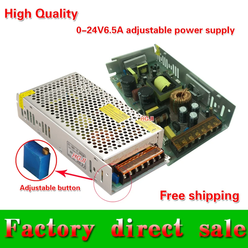 En iyi kalite 1 adet 0-24V6.5A ayarlanabilir anahtarlama güç kaynağı AC110V / 220 V çıkış DC0-24v6. 5a16v18v19v14v7a20v6. 5a trafo