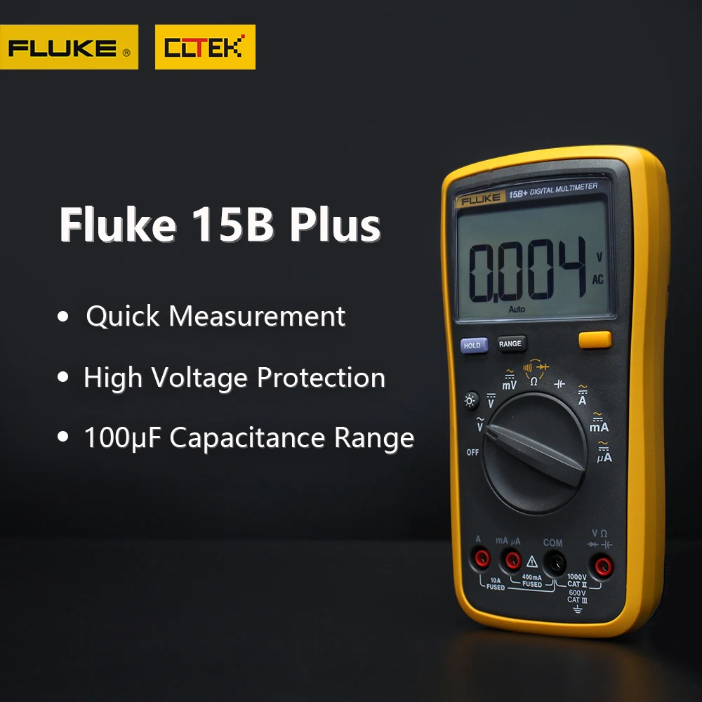 Fluke 15B Artı Profesyonel Akıllı Multimetre Dijital Çoklu test cihazı Akım Polimetre Transistör Akıllı elektronik sayaç 17B