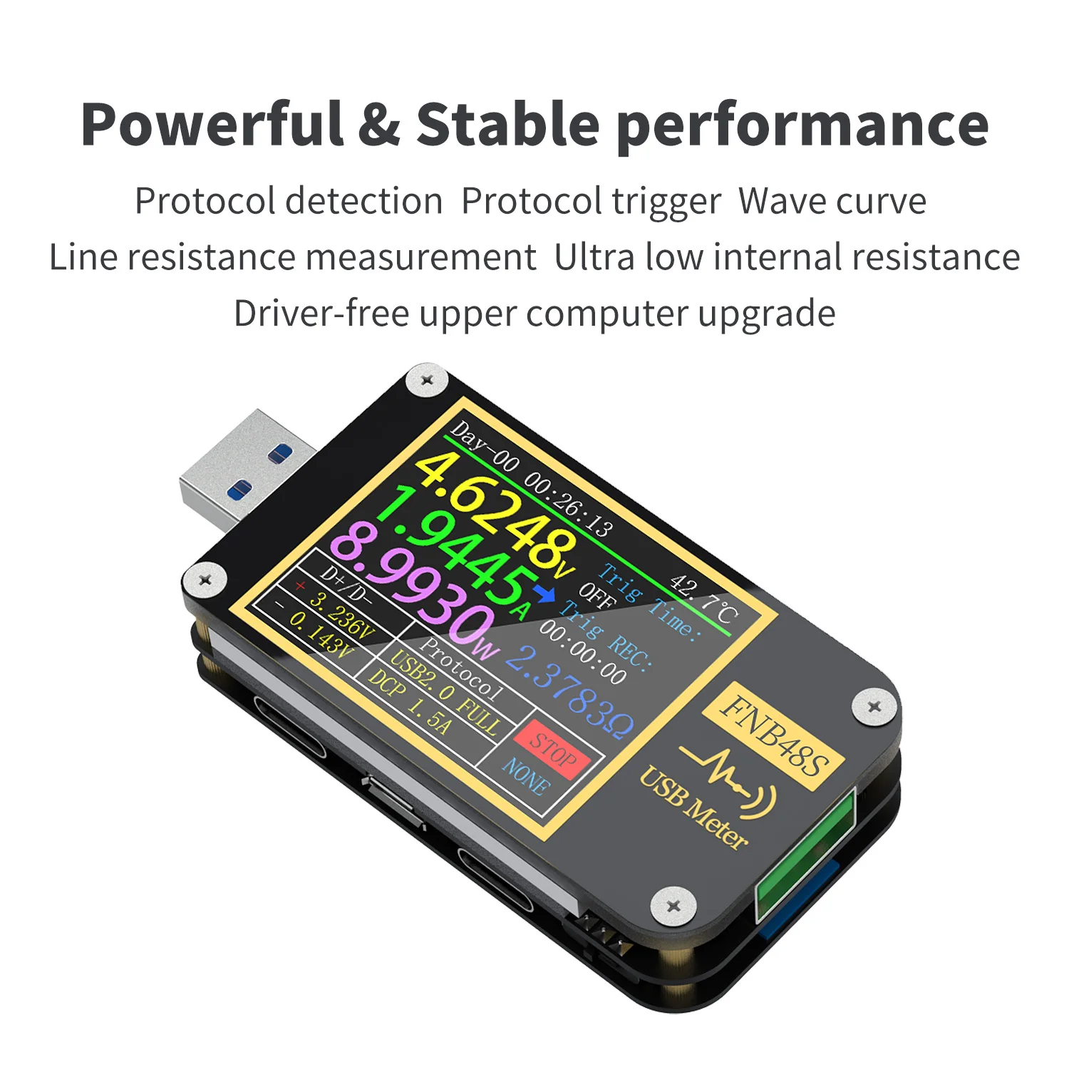 FNIRSI L40 PD tetik Voltmetre ampermetre Akım ve Voltmetre USB test cihazı QC4 + PD3. 0 2.0 PPS hızlı şarj protokolü kapasite testi