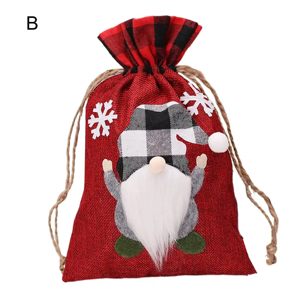 Güzel Şeker Çanta Sevimli Baskılar Kullanımlık Tatil Çantası Noel Dekorasyon Cüce Şeker saklama çantası