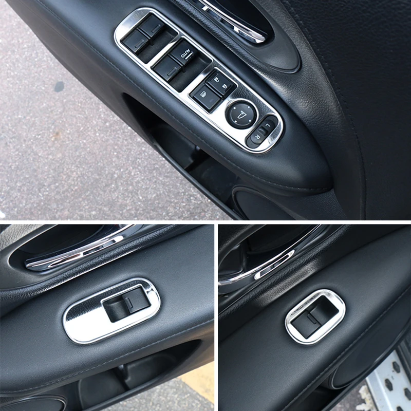 Honda HRV için HR-V Vezel 2014/15/16/17 Paslanmaz Çelik Araba Styling Aksesuarları Bardak Tutucu Trim İç Koruyucu Dekoratif