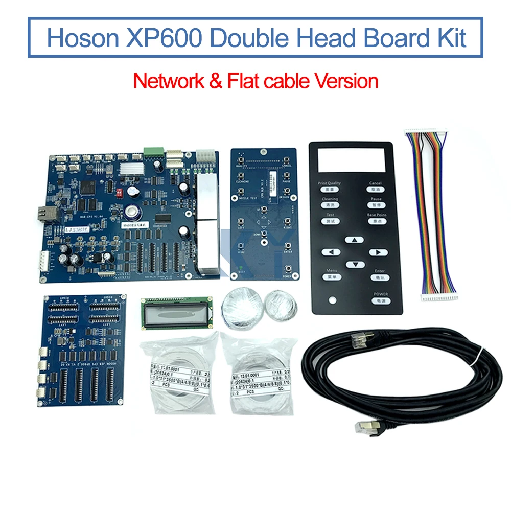 Hoson XP600 Çift Kafa Kurulu Epson EKO Solvent Yazıcı için Ağ ve Düz Kablo Sürüm Kartı Kiti