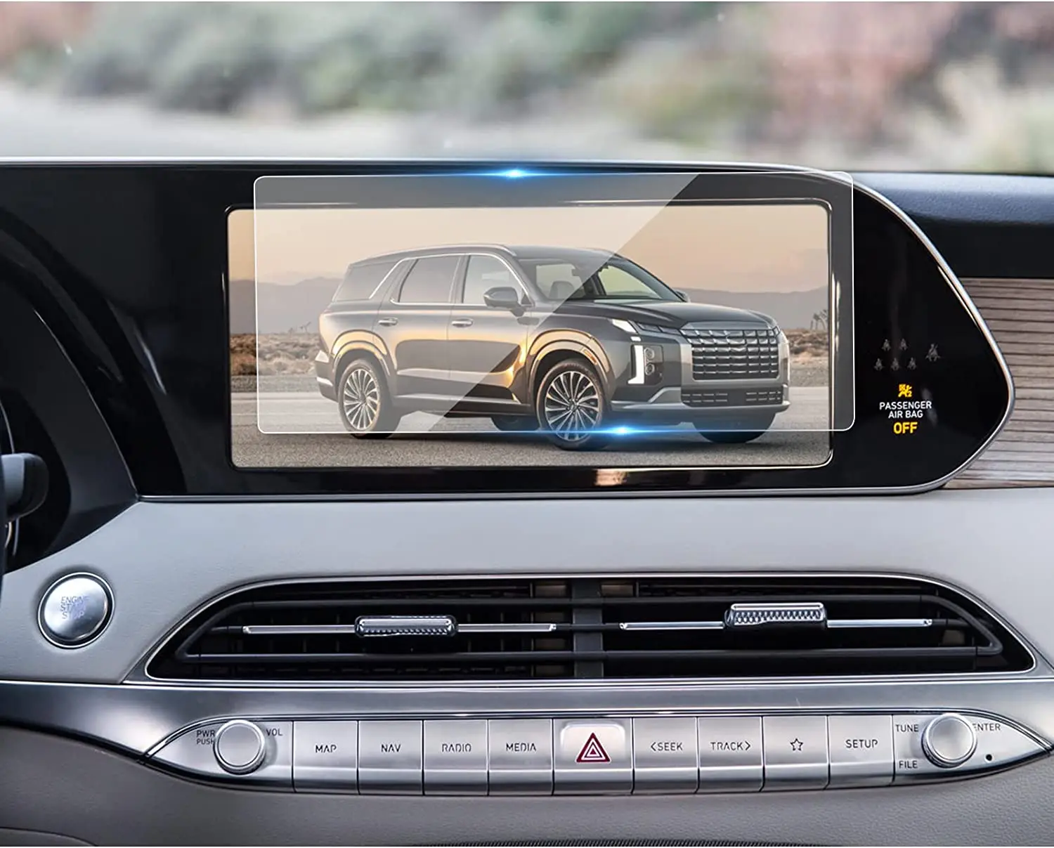 Hyundai Palisade için 12.3 İnç Dokunmatik Ekran Temperli Cam 2023 2024 Palisade Aksesuarları GPS Navigasyon HD koruyucu film