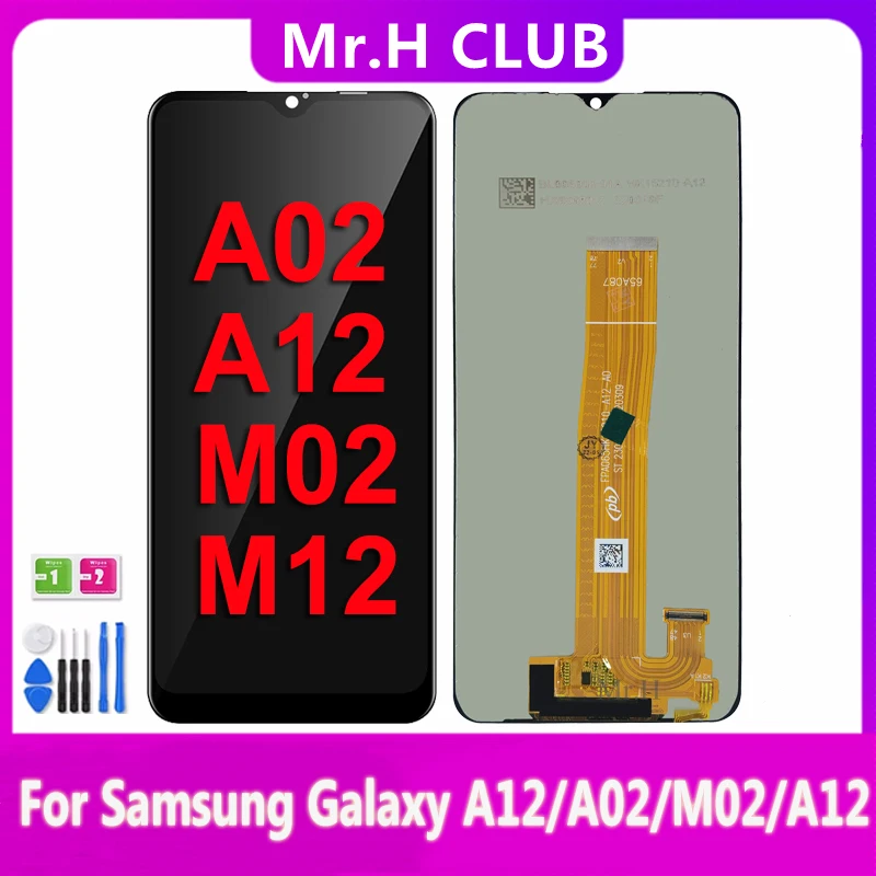 INCELL Ekran Samsung Galaxy A12 A125F A125F / DS A02 SM-A022 M02 M022 M12 M127 LCD dokunmatik ekranlı sayısallaştırıcı grup Değiştirin