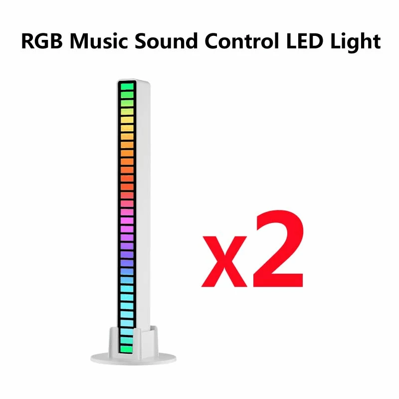 Kablosuz ses aktif rgb ışıklı çubuk led gece ışıkları kontrol müzik Ses lambaları atmosfer ışığı odası TV Oyun dekorasyon