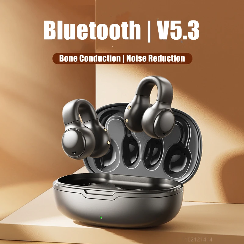 Kemik iletimli kulaklık TWS kablosuz bluetooth 5.3 Gürültü Azaltma Kulaklık Stereo Kulaklık Su Geçirmez Kulaklık 2023 YENİ