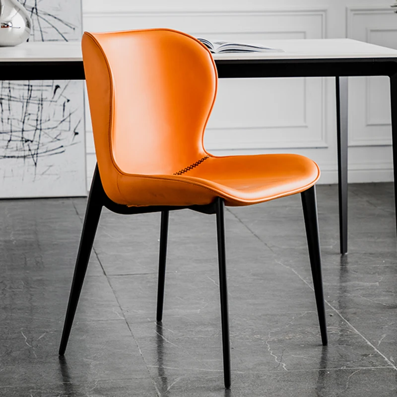 Lüks Şezlong Deri yemek sandalyeleri Tasarım Ofis Salıncaklı Oyun Odası Sandalye Masası Salonu Chaises De Bürosu Mobilyaları T50CY
