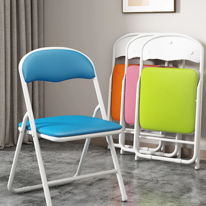 Metal yemek sandalyeleri Katlanır Şezlong Ergonomik Ofis mutfak sandalyesi Masası Yatak Odası Muebles Para El Hogar Basit Ev