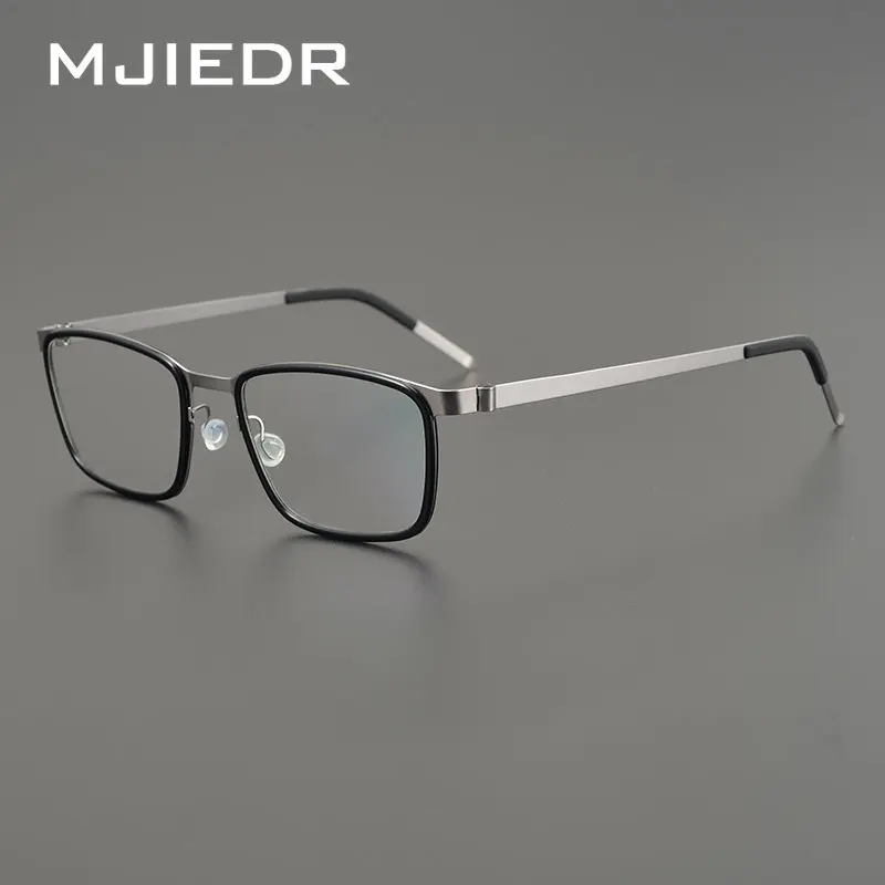MJEDR Marka Tasarım Reçete Gözlük Çerçeve 9711 Dikdörtgen Derece Gözlük Optik Gözlük Erkek Kadın Oculos De Gri